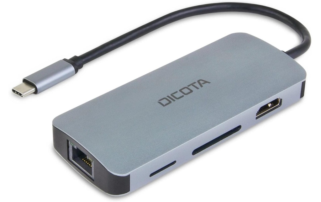 Dicota Dockingstation Station d'accueil USB-C 8-en-1 PD 100W