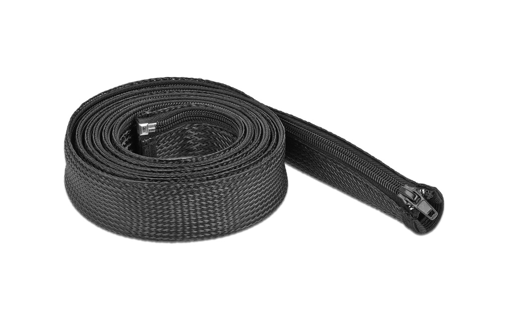 Delock Gaine de câble 2 m x 30 mm, avec fermeture éclair Noir
