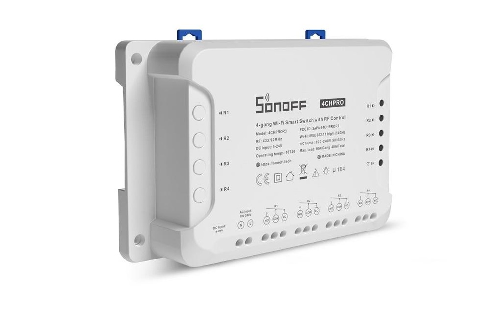 SONOFF Actionneur de commutation Wi-Fi 4CHPROR3 4 voies, WiFi-RF