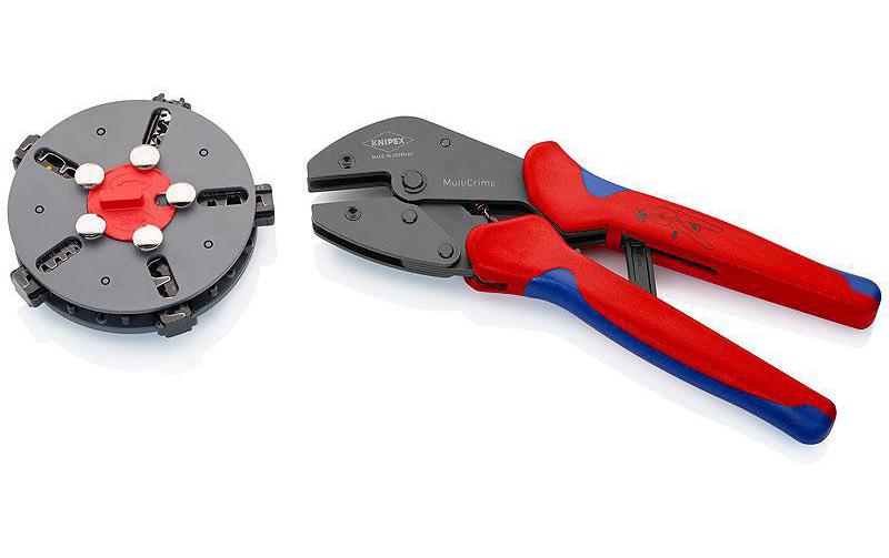 Knipex Pince à sertir 250 mm avec 5 inserts interchangeables