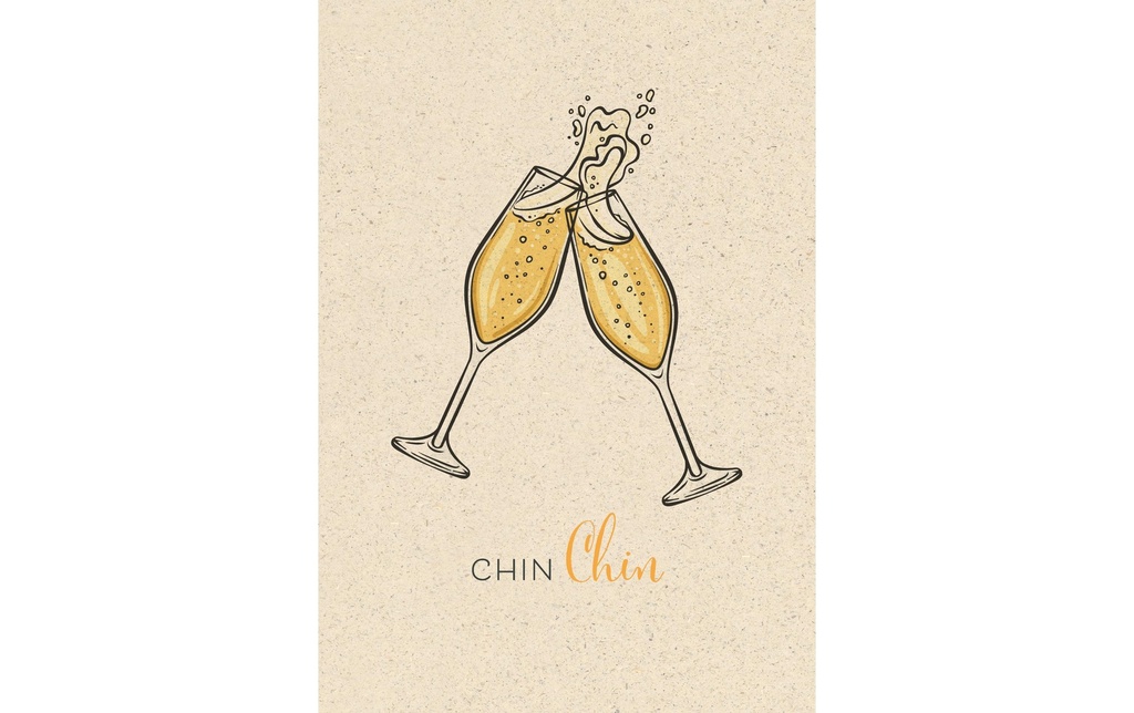 Natur Verlag Carte de félicitations Chin Chin 12.2 x 17.5 cm
