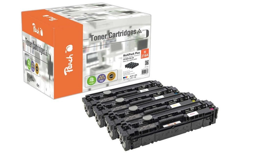 Peach Kits de toner HP No. 216A noir/Cyan/Magenta/Yellow
