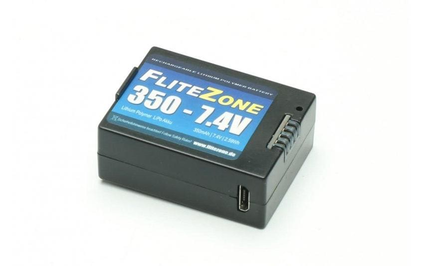 FliteZone Batterie RC LiPo 350 mAh 7.4 V EC135