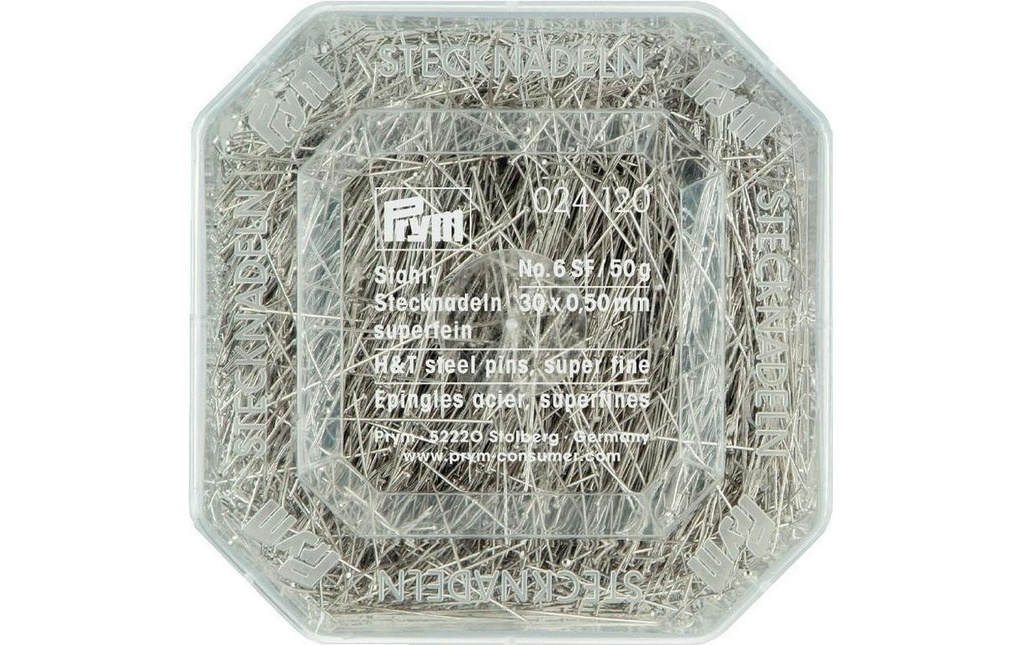 Prym Épingle Argent, 0.50 x 30 mm
