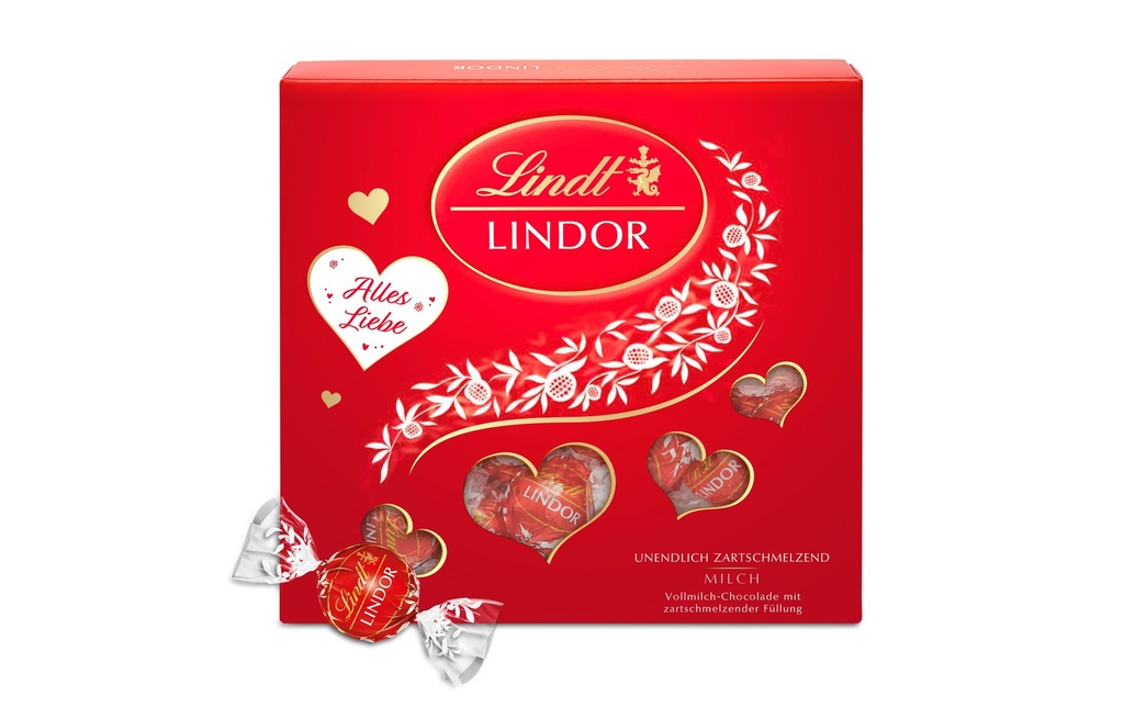 Lindt Pralines Lindor Lait Coffret Cadeau Tout Amour 187 g