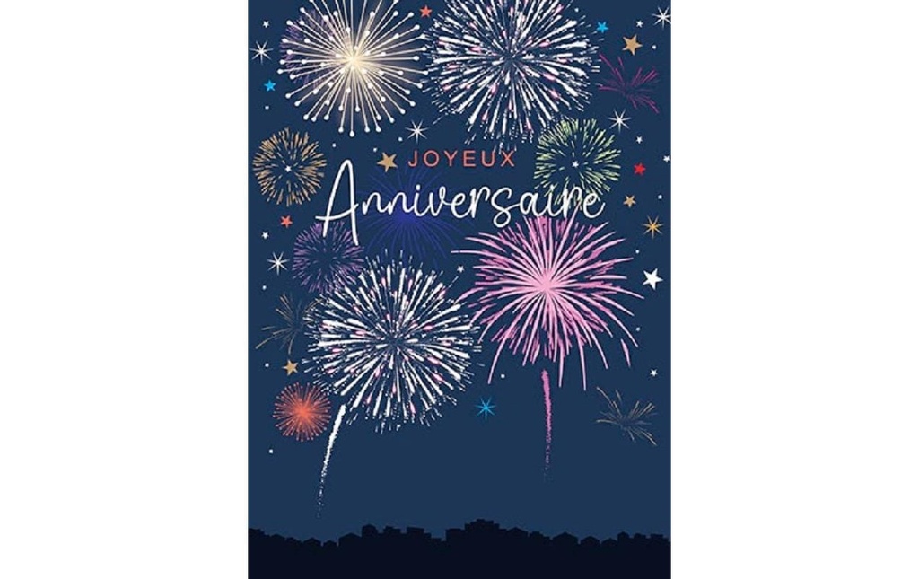 Cart Carte de félicitations Anniversaire 22 x 31 cm