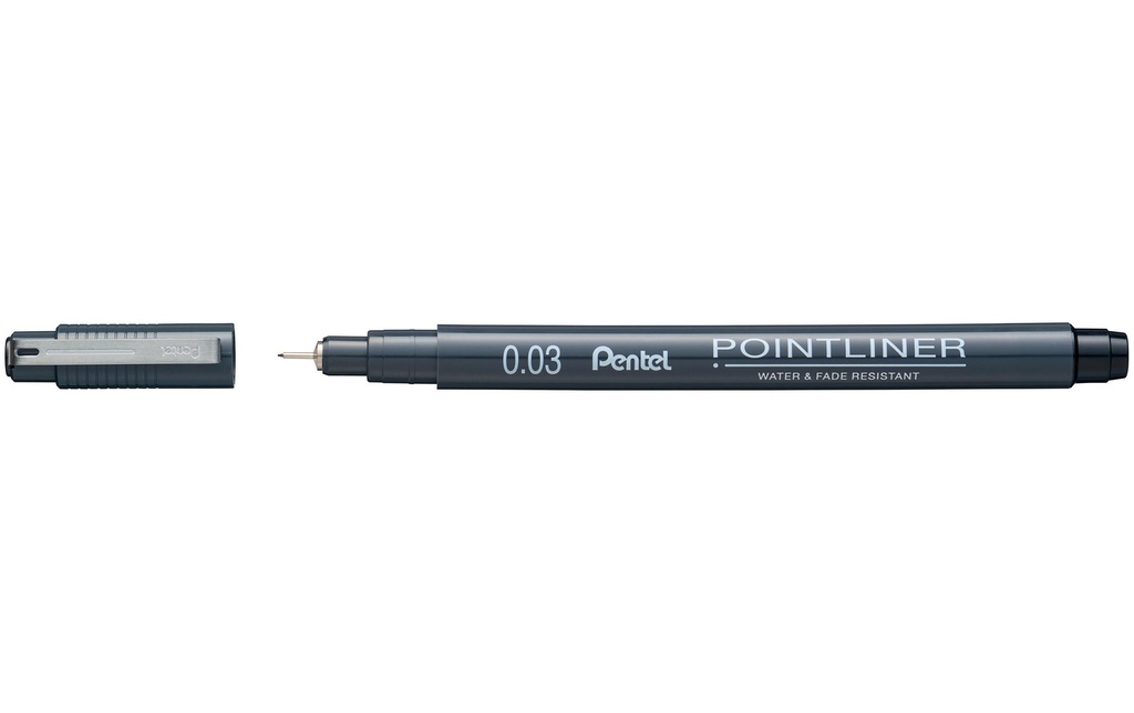 pentel Fineliner Pigment 0.03 mm, Noir