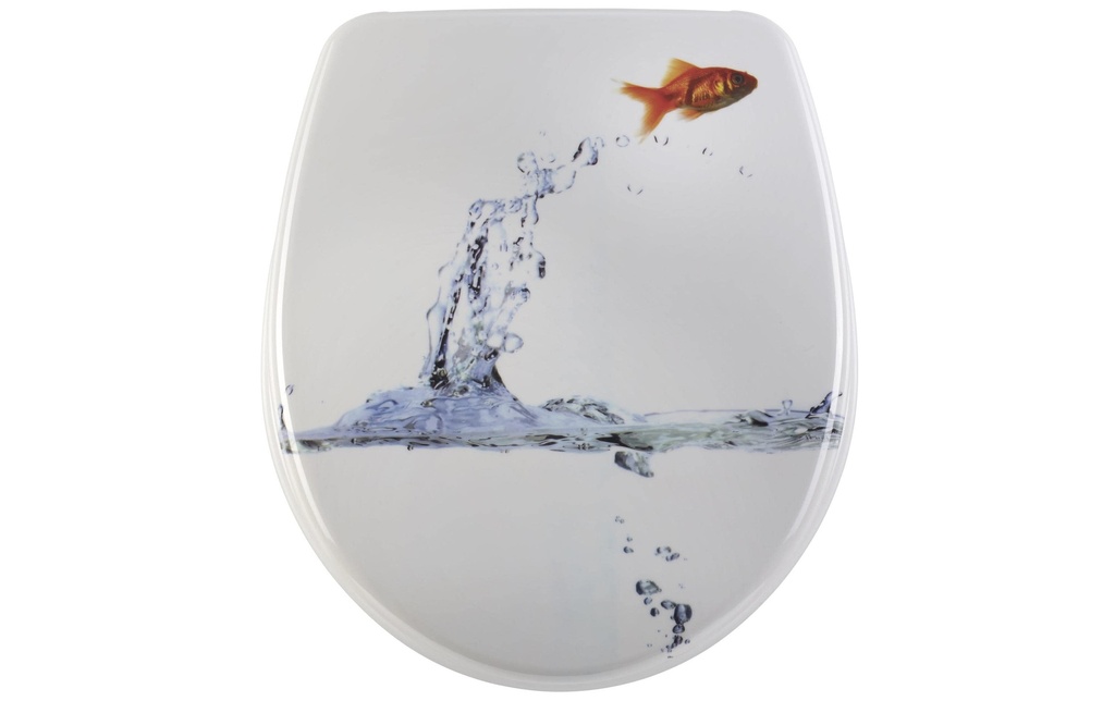 diaqua® Siège de toilette Nice Jumping fish Abaissement automatique, blanc