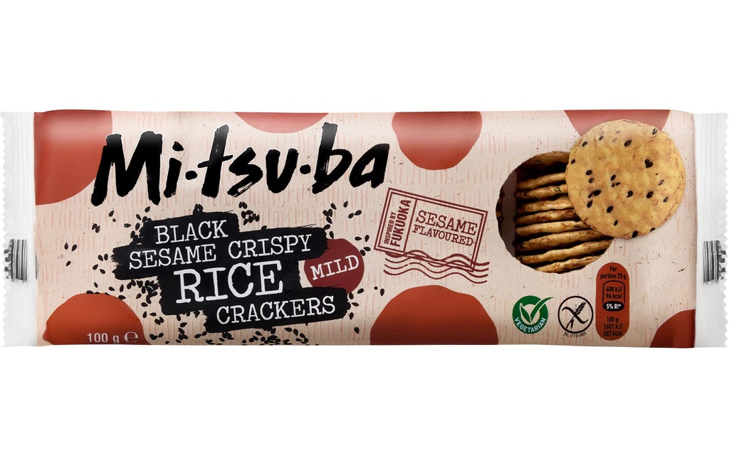 Mitsuba Crackers de riz – black Sesame 100 g