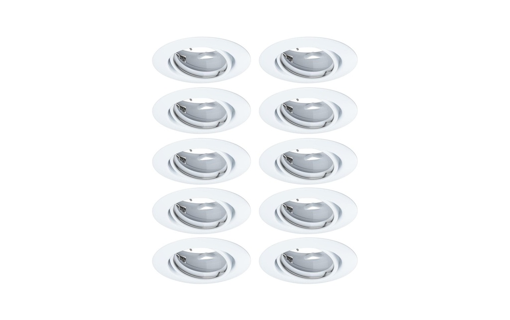 Paulmann Spot encastré Set de base LED, GU10, 10 x 10W, blanc