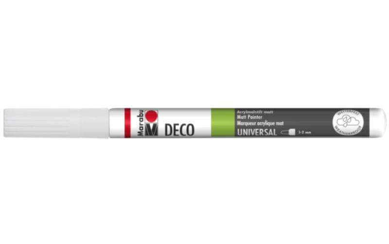 Marabu Marqueur acrylique Deco Painter 1 - 2 mm, Blanc