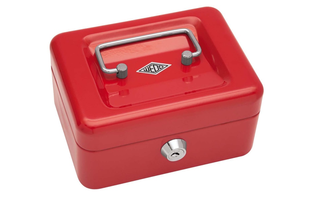 WEDO Caisse monnaie 4 compart.rouge