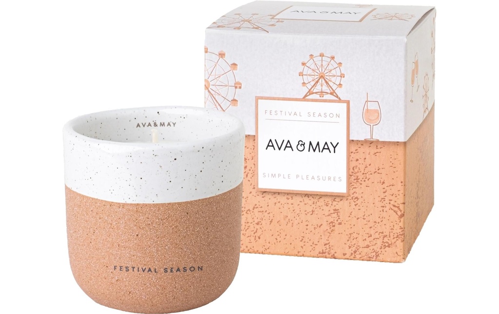 AVA & MAY Bougie parfumée Saison des festivals 220 g