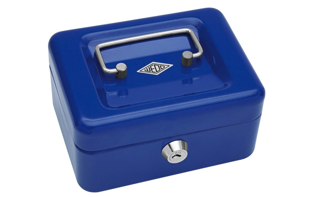 [404145103] WEDO Caisse monnaie 4 compart.bleu