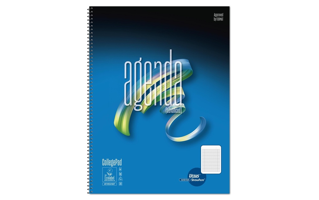Ursusgreen Bloc-notes Agenda Spiral A4, 80 feuilles, quadrillé