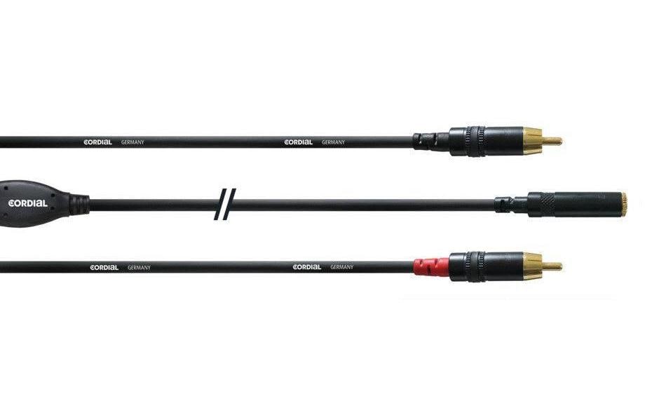 Cordial Câble audio CFY 0.3 YCC jack 3.5 mm - Cinch 0.3 m