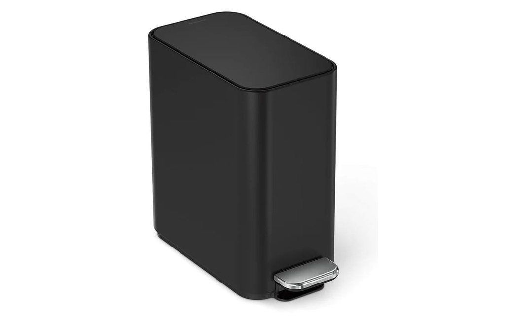 Simplehuman Poubelle à pédale 5 l, Noir mat