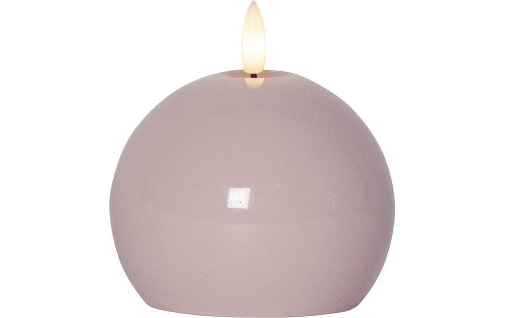 Star Trading Bougie LED Pillar Flamme Shine, 11 cm, rose