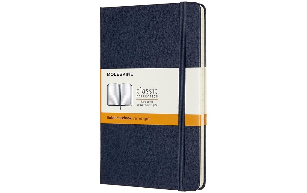 Moleskine Bloc-notes Medium À lignes, Bleu foncé, 208 pages