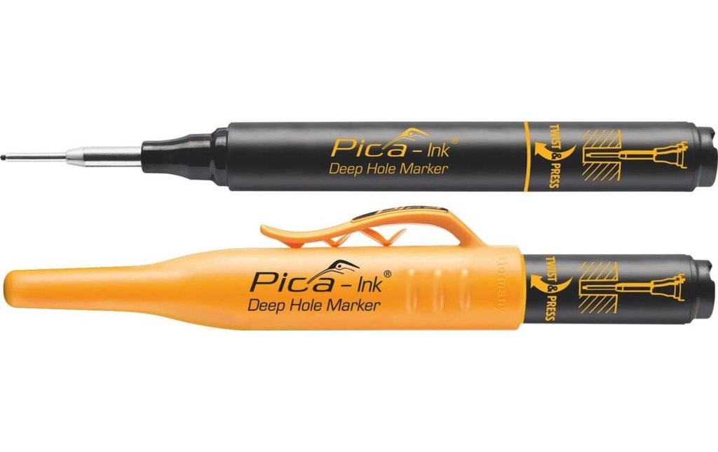 Pica Marqueur de trou profond Pica-Ink Noir