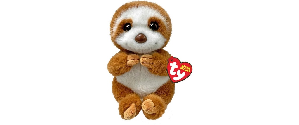 Ty Peluche Beanie Bellies Stella 17 cm, Brun, Blanc