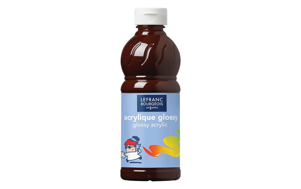 LEFRANC Peinture acrylique Glossy 500 ml, Chocolat