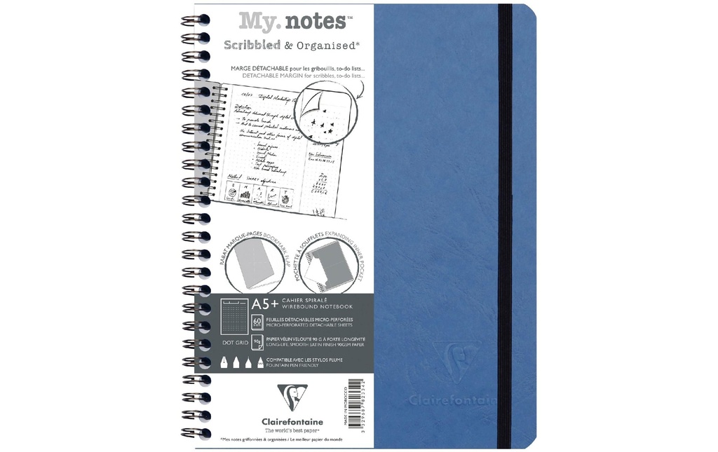 Clairefontaine Bloc-notes AgeBag A5+, dotted, Bleu