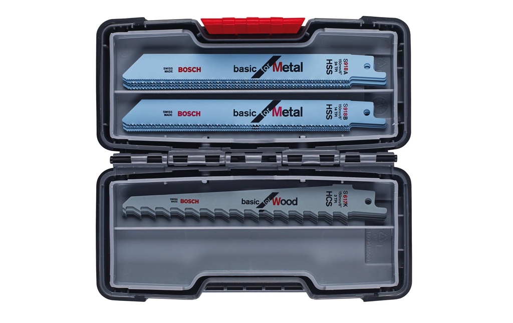Bosch Professional Jeux de lames de scie sabre Wood & Metal, 15 pièces