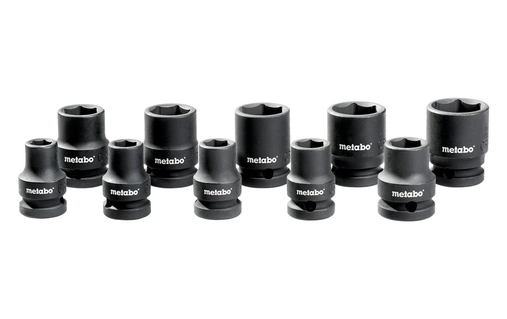 Metabo Clé à douille Jeu de clés à douille 1/2 10 pièces, 10-24 mm