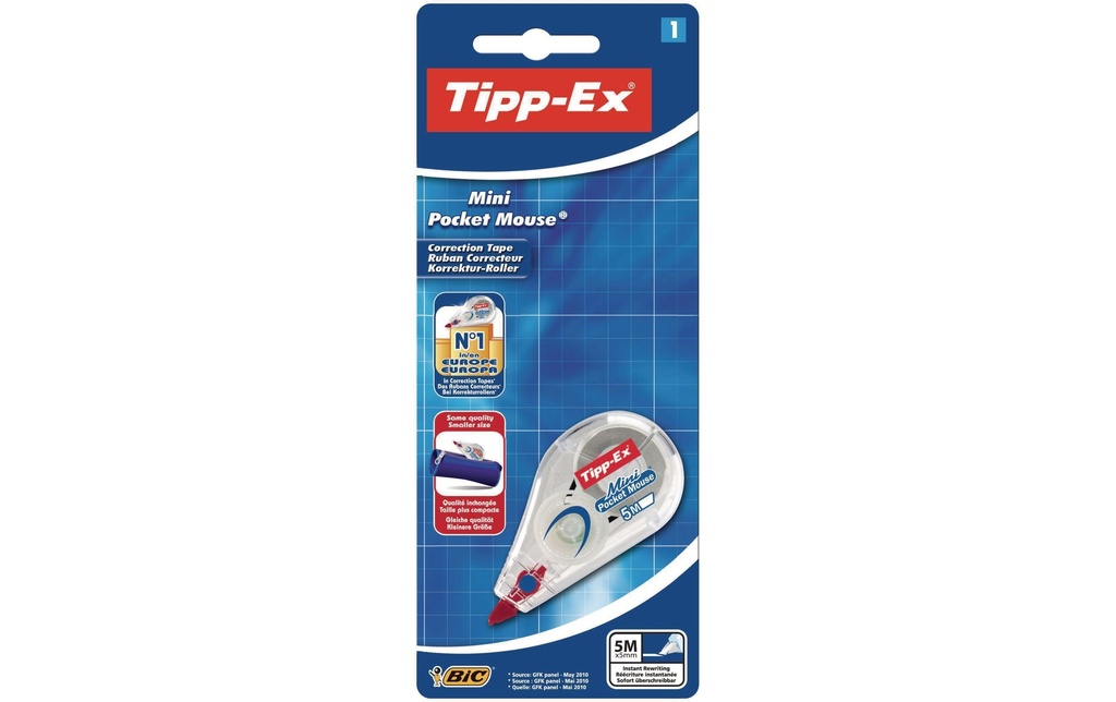 Tipp-Ex Roller de correction Mini Pocket Mouse  6 m x 5 mm, 1 pièce