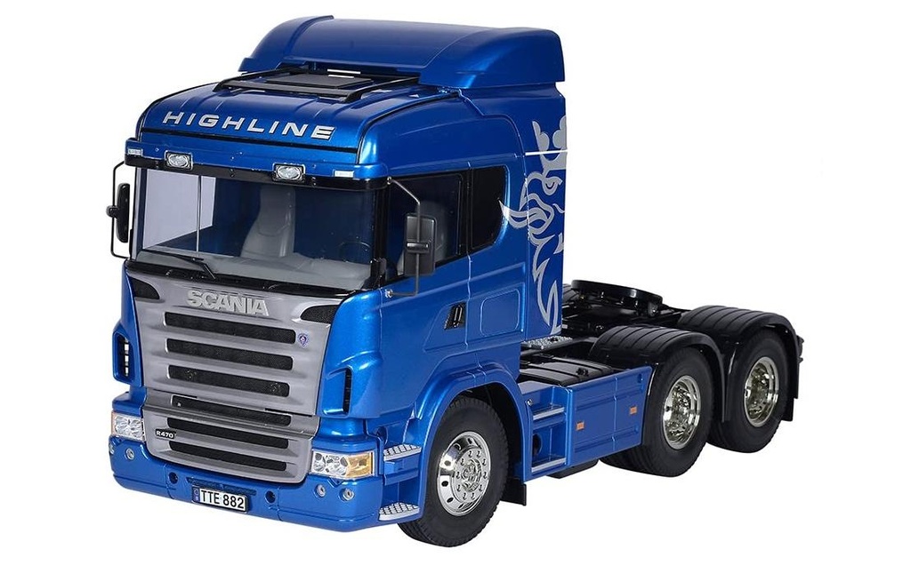 Tamiya Camion Scania R620 Highline 6x4 Bleu, kit de construction, 1:14
