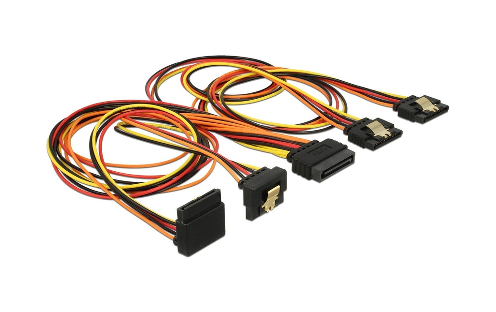 Delock Câble d’alimentation SATA - 4x SATA coudée 50 cm