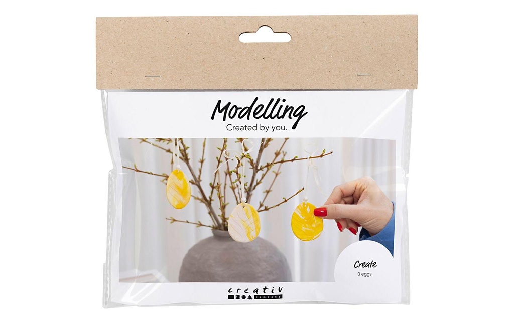 Creativ Company Kits de bricolage Pâques Modélisation 1 Pièce/s, Jaune clair