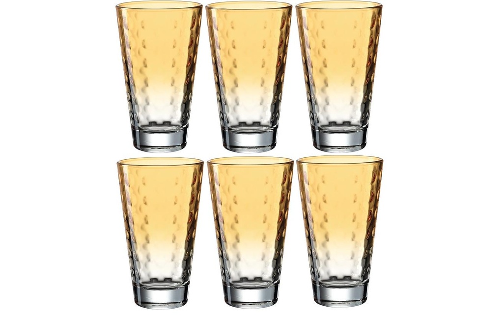 LEONARDO Verre Optic pastel 300 ml, 6 Pièce/s, Orange