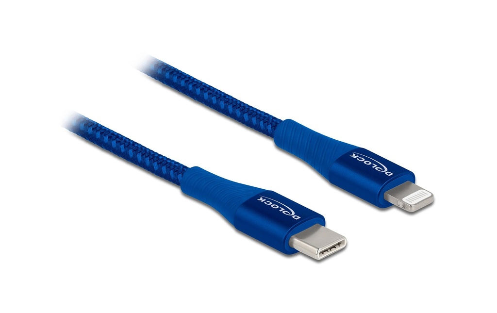Delock Câble USB USB-C - Lightning 1 m, Bleu