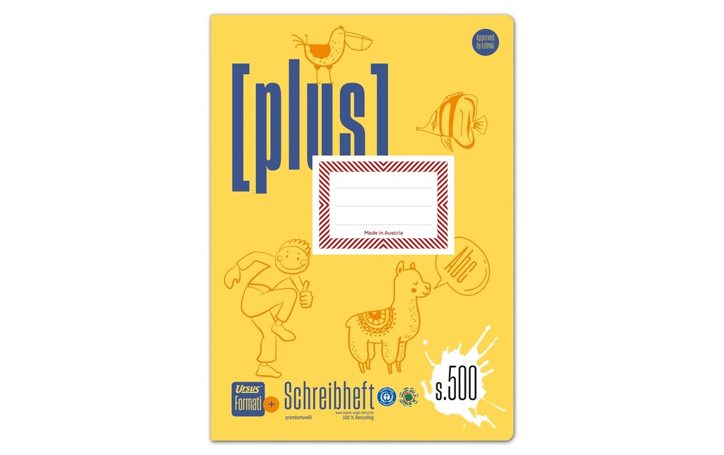 Formati Plus S.500, A4, À lignes, Bleu