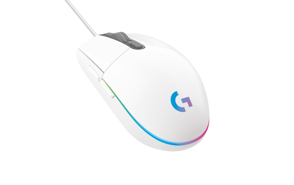 Logitech Souris de gaming G203 Lightsync Blanc