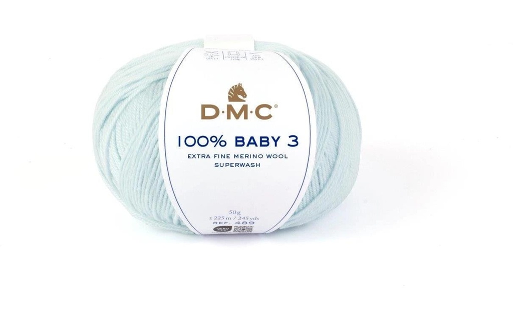 DMC Laine 100% bébé 3 Bleu clair