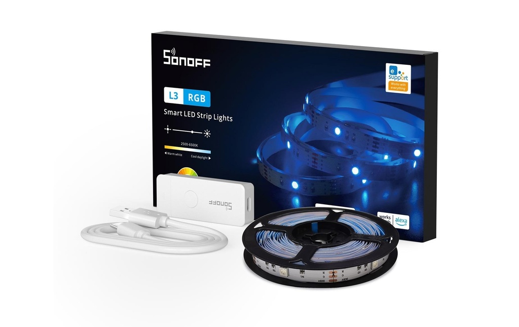 SONOFF Ruban à LED L3-5M, WiFi-RGB, 5 m