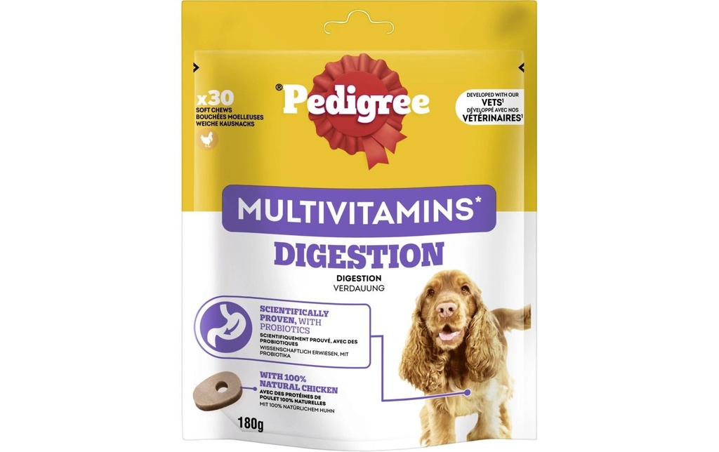 Pedigree Produit à mâcher  Multivitamines Digestion 180 g