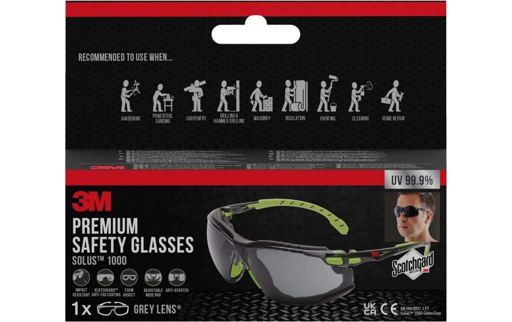 3M Lunettes de protection Solus 1000 transparent