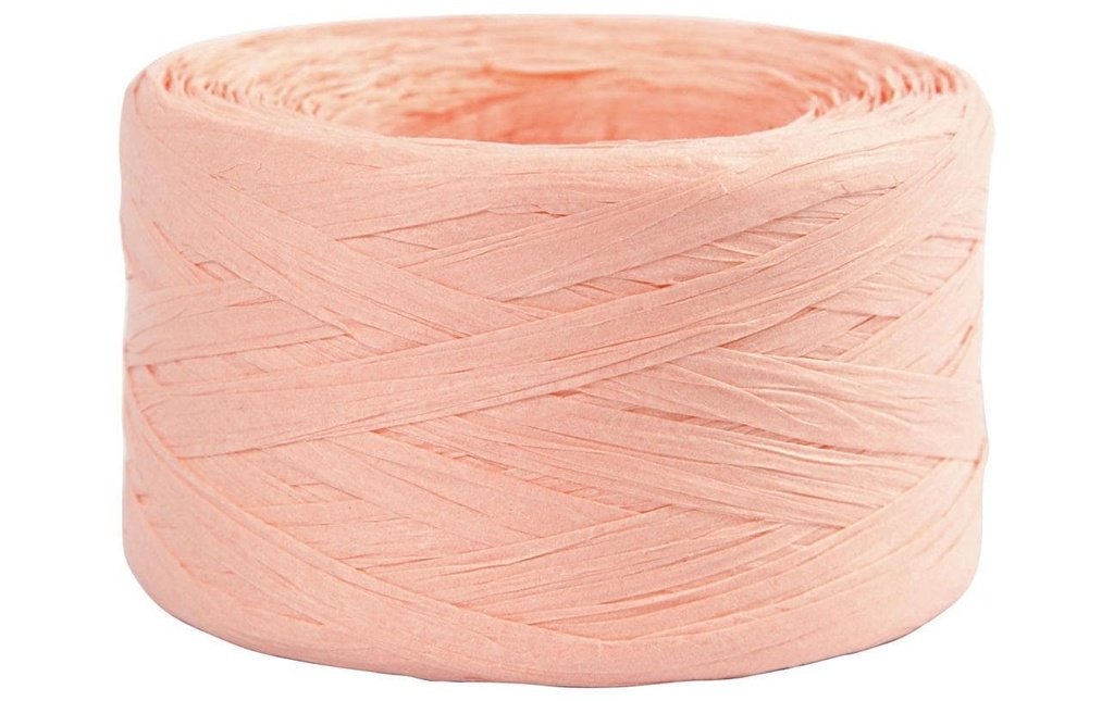 Creativ Company Ruban cadeau Raphia 8 mm x 100 m, Rose pâle