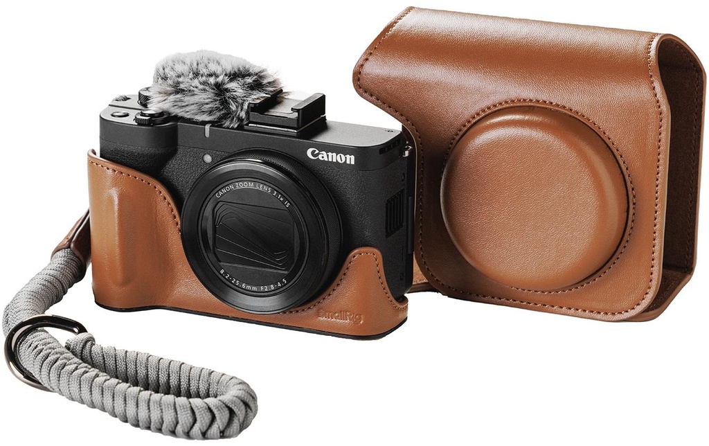 Smallrig Set d'étuis en cuir pour Canon PowerShot V1 Brun