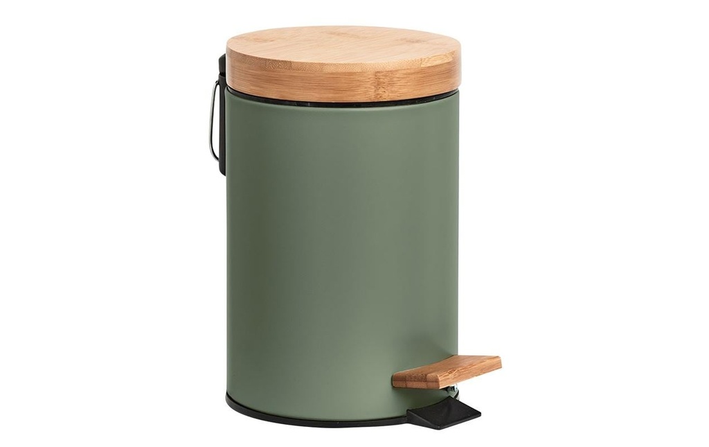 Zeller Present Poubelle à pédale Modern 3 l, Vert