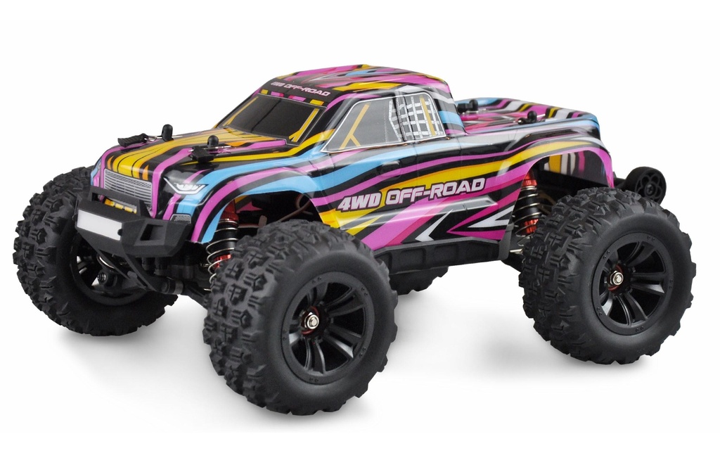 Amewi Monster Truck Hyper GO Brushless 4WD, bleu/rouge, 1:16, RTR