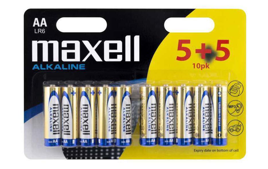 Maxell Europe LTD. Pile Alkaline AA , 10 Pièce/s