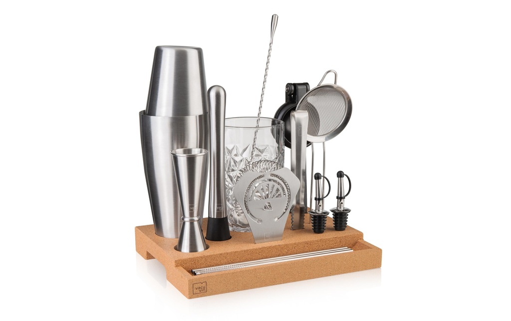 Vacuvin Kits à cocktail Bar 16 pièces 0.75 l, Acier inoxydable