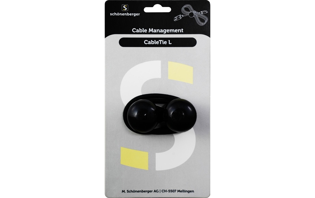 Schönenberger Supports de câbles CableTie L, 150 mm Noir