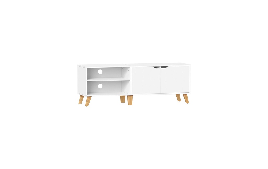 VASAGLE Meuble TV 140 x 40 x 45 cm, blanc