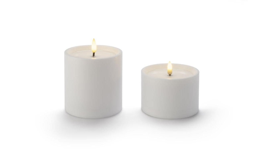 STT Set de bougies LED 2 pièces Blanc. 10 cm